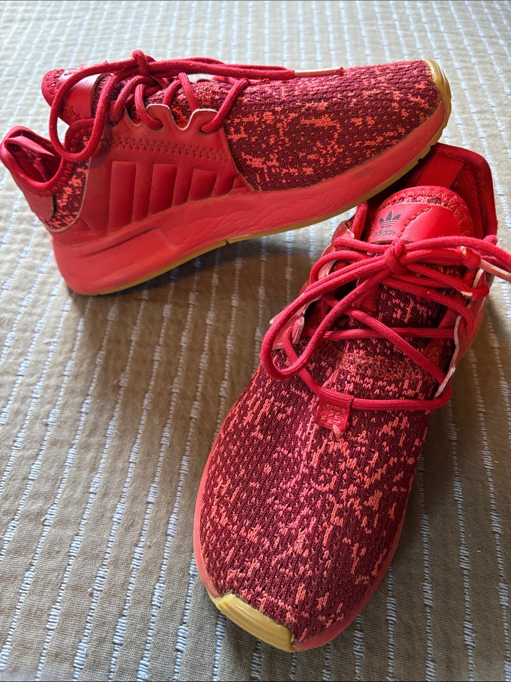 Adidas Originals X_PLR J Kids Sneakers Scarlet Red Gum Sole Size 12